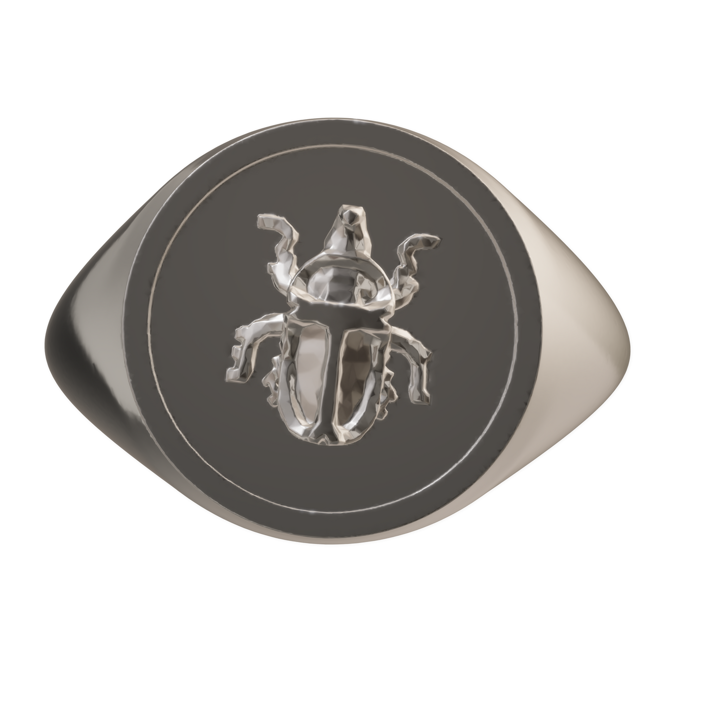 anillo de sello escarabajo-t