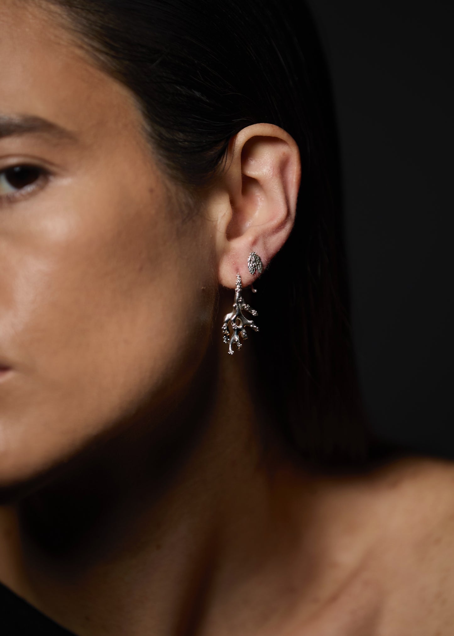 alga-coral earrings